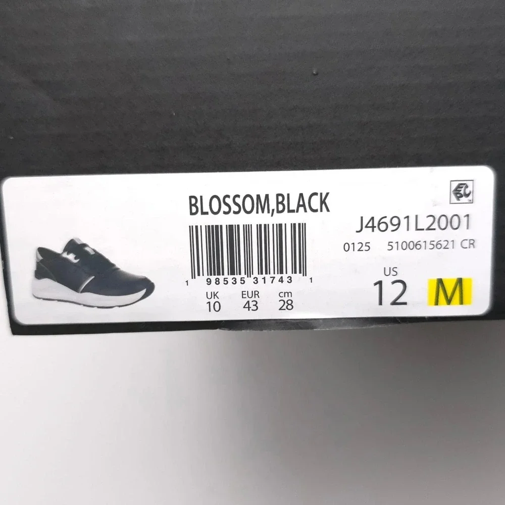 NATURALIZER New Blossom Black LEATHER Sneakers Men's 12M Comfort‎ Casual Shoes